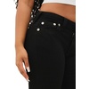 True Religion Women’s Halle Mid Rise Super Skinny Jean | Womens Jeans | Skinny Jeans for Women | Stretch Denim(Black Body Rinse)