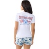 True Religion Women’s Heritage Classic V Neck Tee – Soft Cotton Blend T Shirt, Stretch Fabric, Flattering Fit(Optic White)