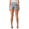 True Religion Women’s Jennie MR Short Flap Shorts – Cotton Blend, Stretch Fabric, Women’s Denim Shorts(Faded Heat)