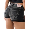 True Religion Women’s Mid Rise Button Up Shorts – Cotton Blend, Comfortable Fit, Flattering Style(Thunder Bloom)