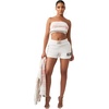 True Religion Women’s Sporty Foldover Patch Shorts – Cotton Blend, Comfortable Fit, Soft Feel(Heather Oatmeal)