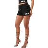 True Religion Women’s Sporty Mesh Shorts – Polyester Blend, Comfortable Fit, Soft Feel(Jet Black)