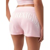 True Religion Women’s Sporty Mesh Shorts – Polyester Blend, Comfortable Fit, Soft Feel(Orchid Pink)