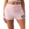 True Religion Women’s Sporty Mesh Shorts – Polyester Blend, Comfortable Fit, Soft Feel(Orchid Pink)