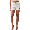 True Religion Women’s Sporty Foldover Patch Shorts – Cotton Blend, Comfortable Fit, Soft Feel(Heather Oatmeal)