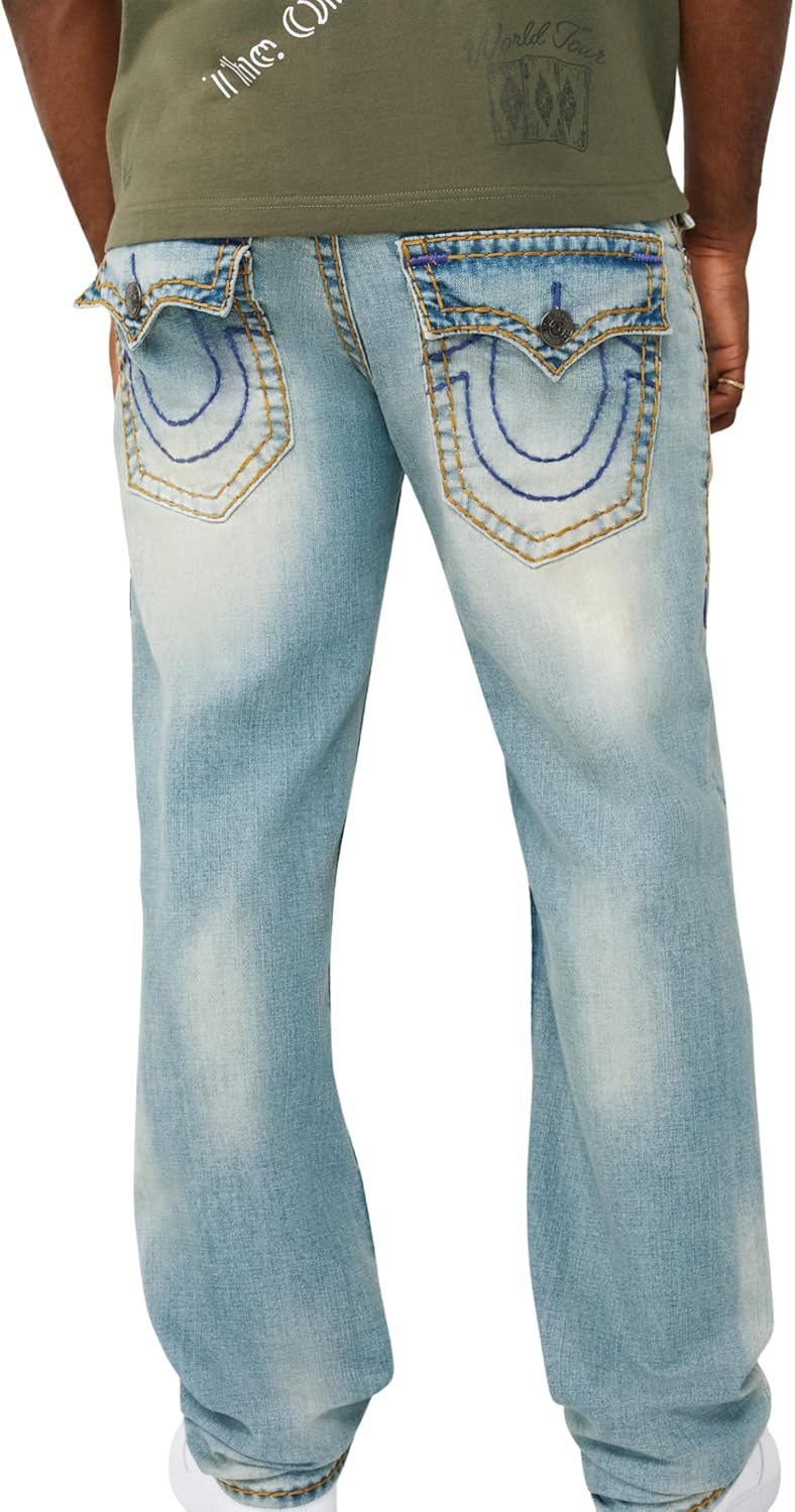 image:imageTrue Religion Mens Ricky Super T Flap 34 inSeagrass Medium Wash
