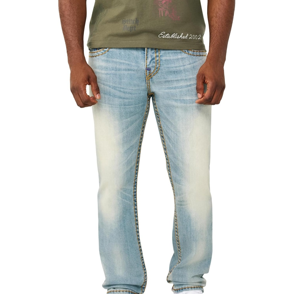 image:imageTrue Religion Mens Ricky Super T Flap 34 inSeagrass Medium Wash