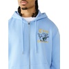 True Religion Men’s Logo Zip Hoodie – Cotton Blend Sweatshirt, Full Zip, Comfortable & Warm Fit(Blue Bell)