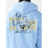 True Religion Men’s Logo Zip Hoodie – Cotton Blend Sweatshirt, Full Zip, Comfortable & Warm Fit(Blue Bell)