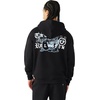 True Religion Men’s Logo Zip Hoodie – Cotton Blend Sweatshirt, Full Zip, Comfortable & Warm Fit(Jet Black)