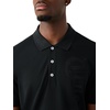 True Religion Men’s Old English TR Pique Polo – 100% Cotton, Comfortable Fit, Lightweight Feel(Jet Black)