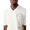 True Religion Men’s Old English TR Pique Polo – 100% Cotton, Comfortable Fit, Lightweight Feel(Winter White)