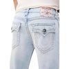 True Religion Men’s Ricky Ropestitch Flap 34 in Jeans – Premium Denim, Stretch Fabric, ClaShort Sleeveic Fit(Coastline Ash Light Wash)