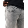 True Religion Men’s Ricky Skinny No Flap Straight Jeans – Cotton Blend, Straight Fit, Signature Stitching(Grey Wolf Wash)