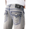 True Religion Men’s Ricky Super T Flap Straight Jeans – Cotton Blend, Straight Fit, Flap Pocket Detail(Orbit Dusk Grey Wash)