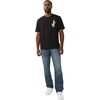 True Religion Men’s Ricky Super T Flap Straight Jeans – Cotton Blend, Straight Fit, Flap Pocket Detail(Sideline Raw Dark Wash)