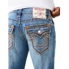 True Religion Men’s Ricky Super T Rope Flap 34 in Jeans – Stretch Denim, Bootcut Fit, Durable(Court Crash Medium Wash)