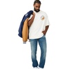 True Religion Men’s Ricky Super T Stitch Straight Jean – Clean Denim Wash, Oversized Hardware, Horseshoe Detailing