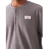 True Religion Men’s Short Sleeve Buddha Knit Henley – 100% Cotton, Lightweight Feel, Comfortable Fit(Granite Grey)