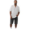 True Religion Men’s Short Sleeve Marled Crochet Knit Shirt – 100% Cotton, Lightweight Feel, Comfortable Fit(Quiet Grey)