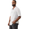 True Religion Men’s Short Sleeve Marled Crochet Knit Shirt – 100% Cotton, Lightweight Feel, Comfortable Fit(Quiet Grey)