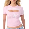 True Religion Women’s Buddha Ruch Top Shirt – 96% Cotton 4% Elastane, Soft Stretch Knit, Premium Comfort(Orchid Pink)