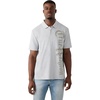 True Religion Men’s Old English TR Pique Polo – 100% Cotton, Comfortable Fit, Lightweight Feel(Heather Grey)
