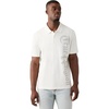True Religion Men’s Old English TR Pique Polo – 100% Cotton, Comfortable Fit, Lightweight Feel(Winter White)