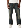 True Religion Men’s Ricky Super T Flap Straight Jeans – Cotton Blend, Straight Fit, Flap Pocket Detail(Decadense Dark Wash)