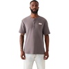 True Religion Men’s Short Sleeve Buddha Knit Henley – 100% Cotton, Lightweight Feel, Comfortable Fit(Granite Grey)
