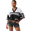 True Religion Women’s Crystal Sporty Jersey Shirt – 95% Polyester 5% Elastane, Soft Stretch Jersey, Premium Comfort(Black / White)
