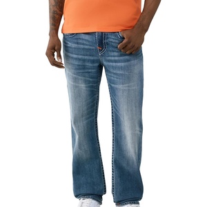 True Religion Men’s Ricky Super T Flap 34 in(Court Crash Med Indigo Wash)