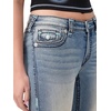 True Religion Women’s Becca MR Bootcut Sup T Flap Jeans – Bootcut Silhouette, Premium Stretch Denim, Trendy Fit(Sunset Fade)