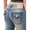 True Religion Women’s Becca MR Bootcut Sup T Flap Jeans – Bootcut Silhouette, Premium Stretch Denim, Trendy Fit(Sunset Fade)