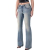 True Religion Women’s Becca MR Bootcut Sup T Flap Jeans – Bootcut Silhouette, Premium Stretch Denim, Trendy Fit(Sunset Fade)