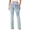 True Religion Women’s Becca Mid Rise Bootcut Big T Flap Jeans – Cotton Blend, Bootcut Fit, Flap Pocket Detail(Sierra Haze)