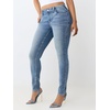 True Religion Women’s Jennie Crystal Single Needle Mid Rise NF Skinny Jeans – Slim Silhouette, Stretch Denim, Trendy Fit