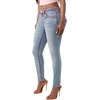 True Religion Women’s Jennie Mid Rise Skinny Jeans – Cotton Blend, Super T Flap Pocket, Skinny Fit(Marina Fog)