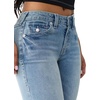 True Religion Women’s Jennie Midrise Capri Flap Jeans – Capri Length, Premium Stretch Denim, Trendy Fit(Baja Horizon)