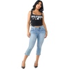 True Religion Women’s Jennie Midrise Capri Flap Jeans – Capri Length, Premium Stretch Denim, Trendy Fit(Baja Horizon)