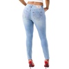 True Religion Women’s Jennie Single Needle Mid Rise NF Skinny Jean – Skinny Silhouette, Premium Stretch Denim, Trendy Fit(Light Blue Suede Wash)