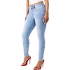 True Religion Women’s Jennie Single Needle Mid Rise NF Skinny Jean – Skinny Silhouette, Premium Stretch Denim, Trendy Fit(Light Blue Suede Wash)
