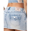True Religion Women’s Sadie Mini Denim Skirt – Premium Stretch Fabric, Flattering Fit, Comfortable Feel(Freckle Wave)