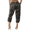 True Religion Women’s Y2K Cargo Mid Rise Capri Pants – 100% Cotton, Mid Rise Fit, Capri Length(Camo Wash)