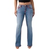 True Religion Women’s Becca MR Bootcut Sup T Flap Jeans – Bootcut Silhouette, Premium Stretch Denim, Trendy Fit(Laguna Tide)