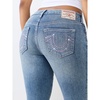 True Religion Women’s Jennie Crystal Single Needle Mid Rise NF Skinny Jeans – Slim Silhouette, Stretch Denim, Trendy Fit
