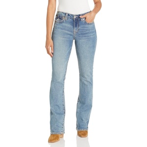 True Religion Women’s Becca Mid Rise Bootcut Big T Flap Jeans – Cotton Blend, Bootcut Fit, Flap Pocket Detail(Testimonial)