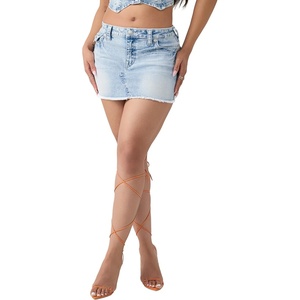 True Religion Women’s Sadie Mini Denim Skirt – Premium Stretch Fabric, Flattering Fit, Comfortable Feel(Freckle Wave)