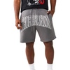 True Religion Men’s Groovy Horseshoe Fleece Short – Cotton Blend, Soft Feel, Athletic Style(Granite Grey)