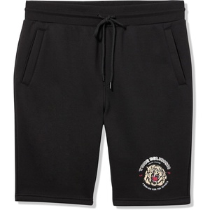 True Religion Men’s Tiger Face Fleece Short (SMU)(Jet Black)